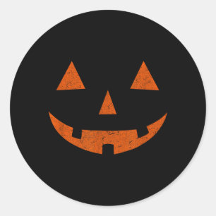 Vintage Jack o Lantern JackoLantern Pumpkin Face Classic Round Sticker