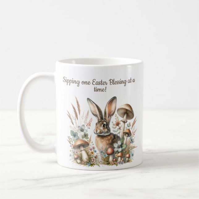 Vintage Jack Rabbit Spring Coffee Mug (Left)