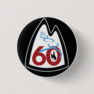 Vintage Jackson Hole Ski Resort wyoming gifts 1 Inch Round Button