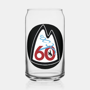 Vintage Jackson Hole Ski Resort wyoming gits Can Glass