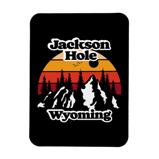 Vintage Jackson Hole Wyoming Magnet (Vertical)