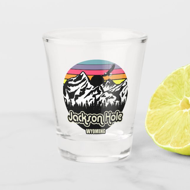 Vintage Jackson Hole Wyoming Shot Glass (Front)