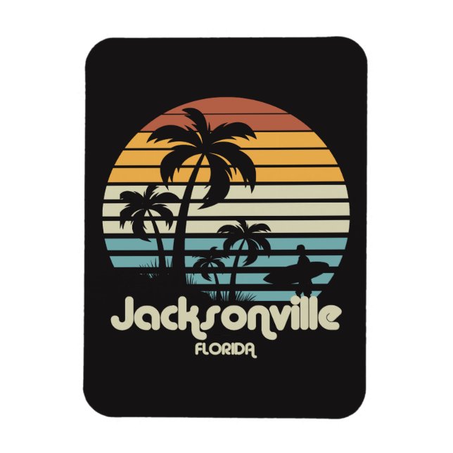 Vintage Jacksonville Florida Magnet (Vertical)