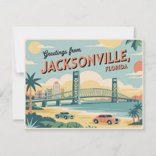 Vintage Jacksonville Postcard   Greetings from