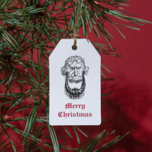 Vintage Jacob Marley Dickens A Christmas Carol Gift Tags