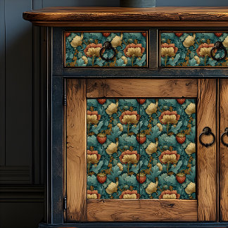 Vintage Jade And Russet Victorian Strawberry Tissue Paper