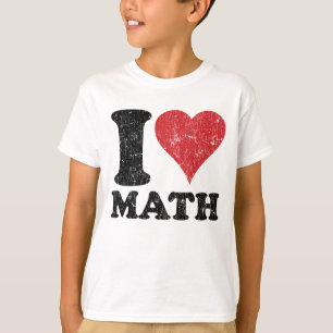 Vintage j'aime les maths les enfants t-shirt Ringe