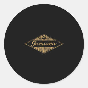 Vintage Jamaica Est 1962 Mens Outfit Jamaica Retro Classic Round Sticker