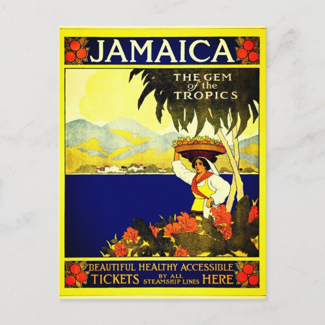 Vintage Jamaica Travel Postcard (Front)