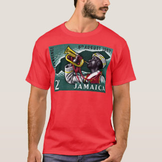 Vintage Jamaican Independence Postage Stamp Design T-Shirt
