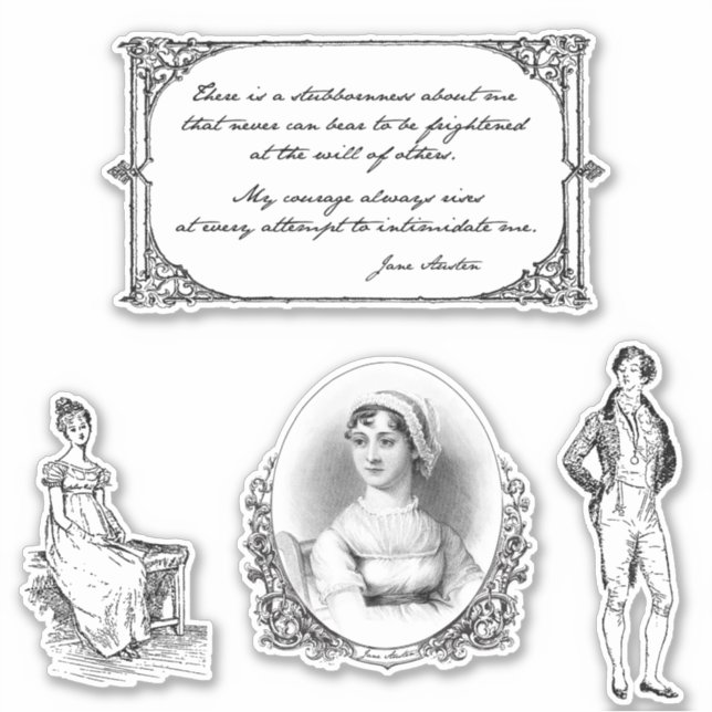 Vintage Jane Austen Quote and Engravings (Front)