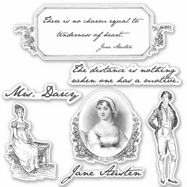 Vintage Jane Austen Quotes and Engravings (Front)
