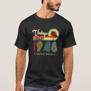 Vintage January 1948 Birthday On The Beach 74th T-Shirt