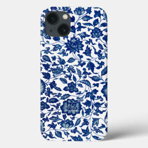 Vintage Japan Art Blue & White Design iPhone 13 Case