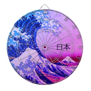 Vintage Japan & Great Wave off Kanagawa Art Dartboard