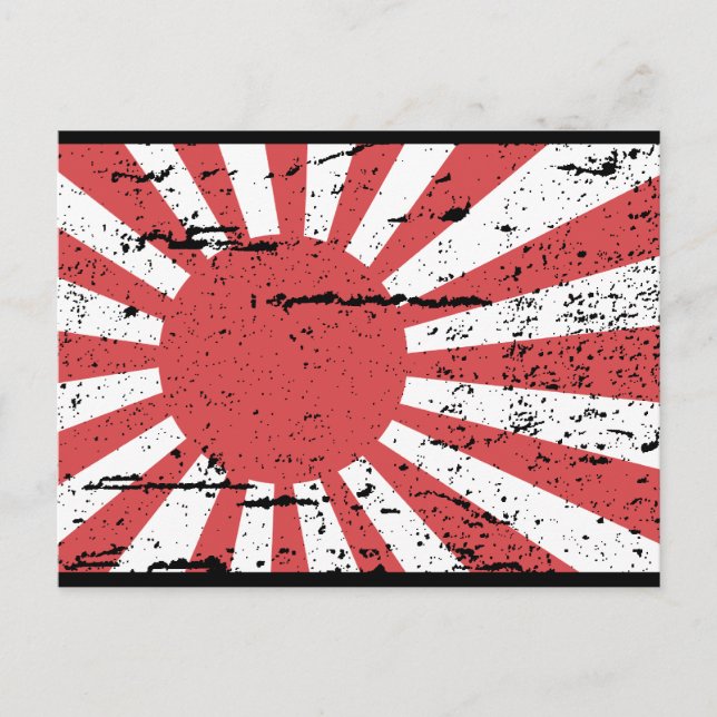 Vintage Japan Navy Flag Postcard (Front)