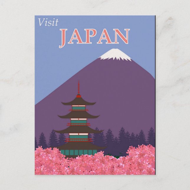 Vintage Japan Travel Postcard (Front)
