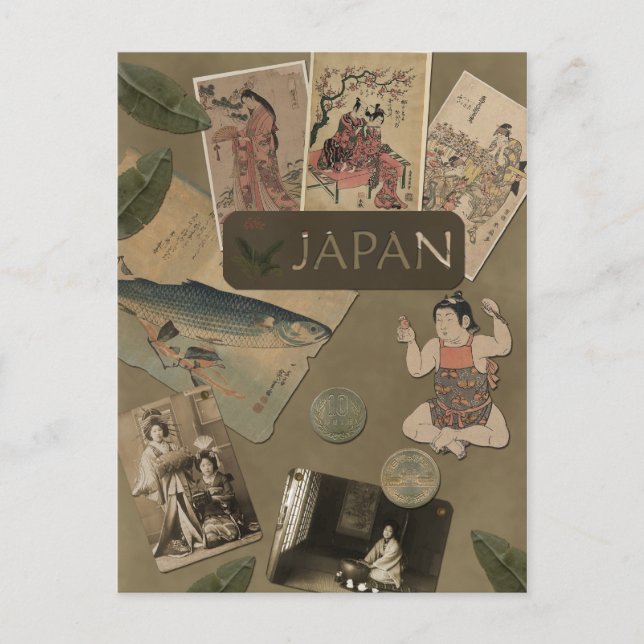Vintage Japan Travel Postcard (Front)
