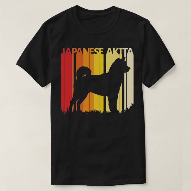 Vintage Japanese Akita Dog T-Shirt (Design Front)