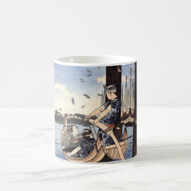 Vintage Japanese Art 1800's Coffee Mug (Center)