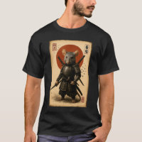 Vintage Japanese Art Anime Graphic Samurai Rat War