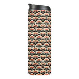 Vintage Japanese Art Deco Fan Thermal Tumbler