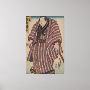 Vintage Japanese Art Image - Sumo Wrestler Canvas Print