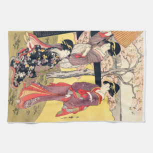 VINTAGE JAPANESE ART  KITCHEN TOWEL