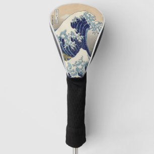 vintage japanese  art ocean landscape great wave golf head cover