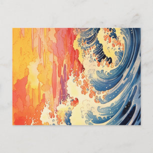 Vintage Japanese art postcard