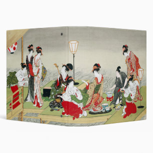 Vintage Japanese Art Utagawa Toyohiro Print Binder