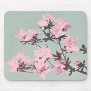 Vintage Japanese azaleas by Ogawa Kazumasa Mouse Pad
