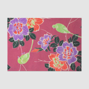 Vintage Japanese Bird and Flower Tissue Paper