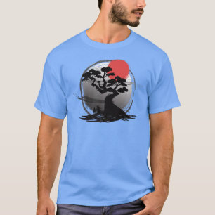 Vintage Japanese Bonsai Tree Sakura Graphical Art T-Shirt