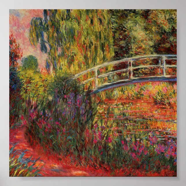 Vintage Japanese Bridge Claude Monet Poster (Front)