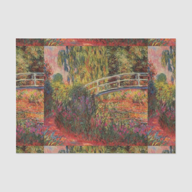 Vintage Japanese Bridge Claude Monet Tissue Paper (Front)