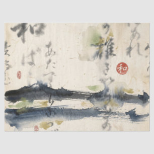 Vintage Japanese Calligraphy Art (11) Tissue Paper