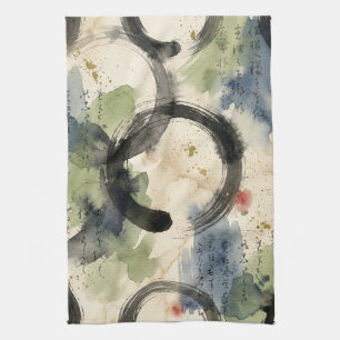 Vintage Japanese Calligraphy Art (3) Kitchen Towel