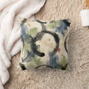 Vintage Japanese Calligraphy Art (3) Throw Pillow