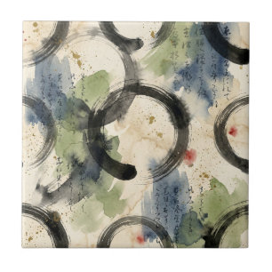 Vintage Japanese Calligraphy Art (3) Tile