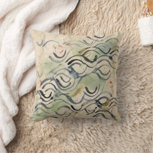 Vintage Japanese Calligraphy Art (6) Throw Pillow