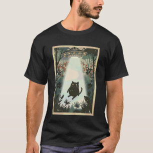 Vintage Japanese Cat Alien Cat Dad UFO Abduction G T-Shirt