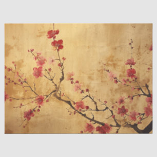 Vintage Japanese Cherry Blossom Tissue Paper