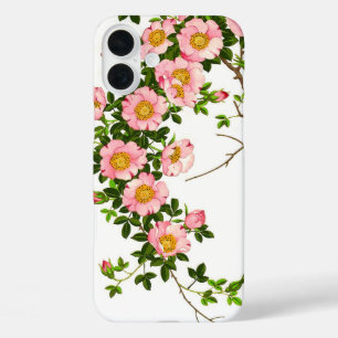 Vintage Japanese Cherry Blossoms, Pink and Gold iPhone 16 Plus Case