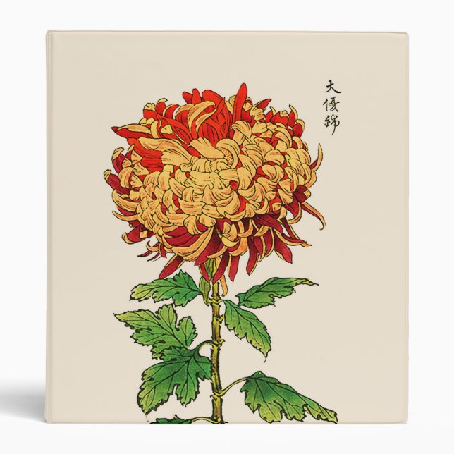 Vintage Japanese Chrysanthemum. Gold and Orange Binder (Front)