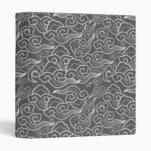 Vintage Japanese Clouds, Graphite Grey / Grey Binder