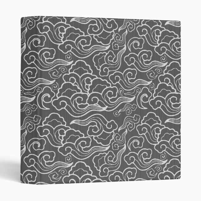 Vintage Japanese Clouds, Graphite Grey / Grey Binder (Front/Spine)