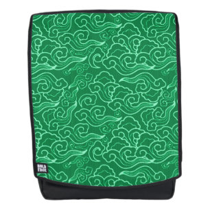Vintage Japanese Clouds, Jade Green Backpack