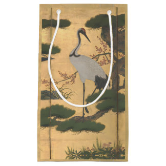 Vintage Japanese Cranes Golden Backdrop Gift Bag