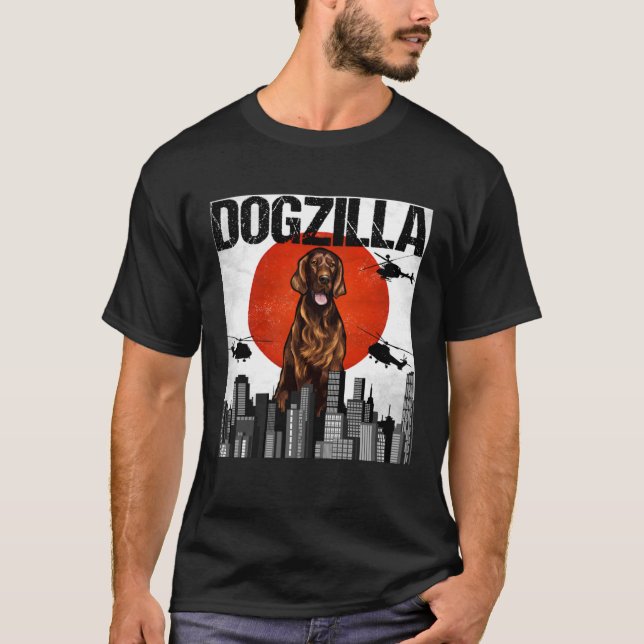 Vintage Japanese Dogzilla Irish Setter T-Shirt (Front)